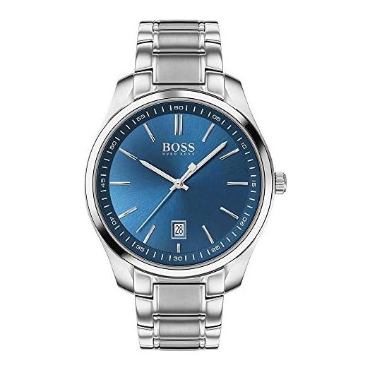 HUGO by Hugo Boss Black Men's Quartz Watch with Stainless Steel Strap, Silver, 20 (Model: 1513731)