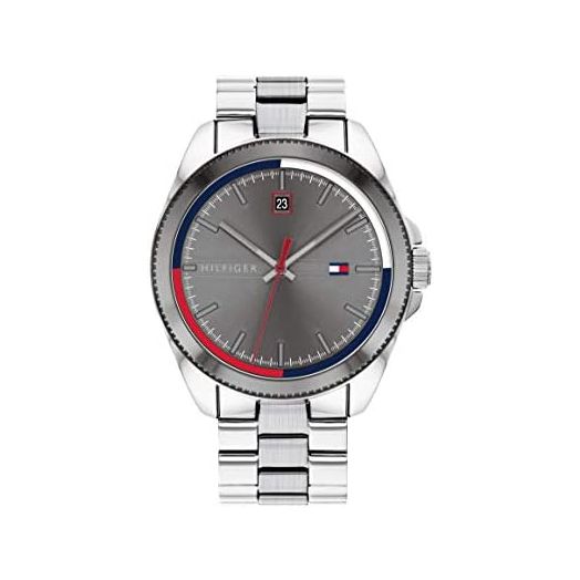 Tommy Hilfiger Men's Quartz Stainless Steel and Bracelet Casual Watch, Color: Silver (Model: 1791684)