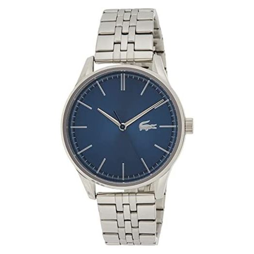 Lacoste Men's Vienna Quartz Watch with Stainless Steel Strap, Silver, 20 (Model: 2011049)