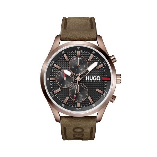 HUGO Men's #Chase 46mm Quartz Multifunction Watch | Water Resistant | Premium Timepiece for Casual Business Wear