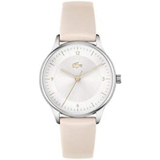 Lacoste Women's Stainless Steel Quartz Watch with Leather Strap, Blush Calfskin, 16 (Model: 2001168)