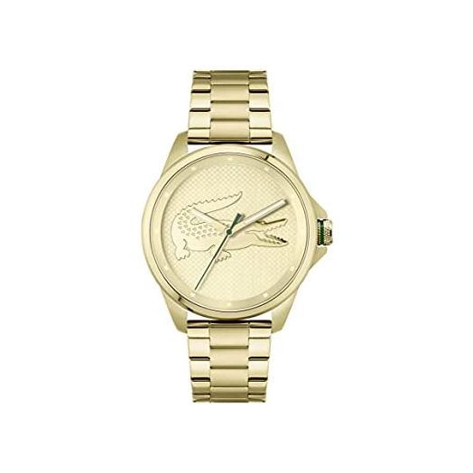 Lacoste Men's Quartz Watch with Stainless Steel Strap, Gold Plated, 20 (Model: 2011133)