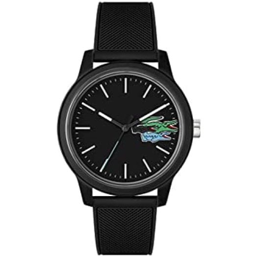 Lacoste Men's Quartz Watch with Silicone Strap, Black, 20 (Model: 2011134)