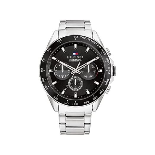 Tommy Hilfiger Men's Quartz Watch with Stainless Steel Bracelet, Silver