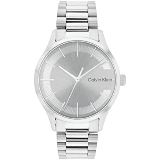 Calvin Klein Unisex Quartz Stainless Steel and Link Bracelet Watch, Color: Silver (Model: 25200036)