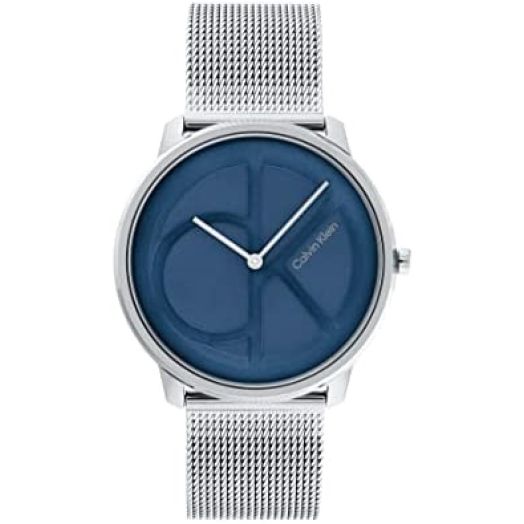 Calvin Klein Unisex Quartz Stainless Steel and Mesh Bracelet Watch, Color: Silver (Model: 25200031)