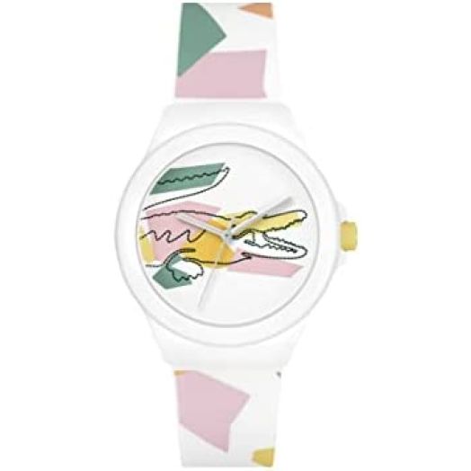 Lacoste Neocroc Women's Quartz Plastic and Silicone Strap Watch, Color: Multi Color (Model: 2001219)
