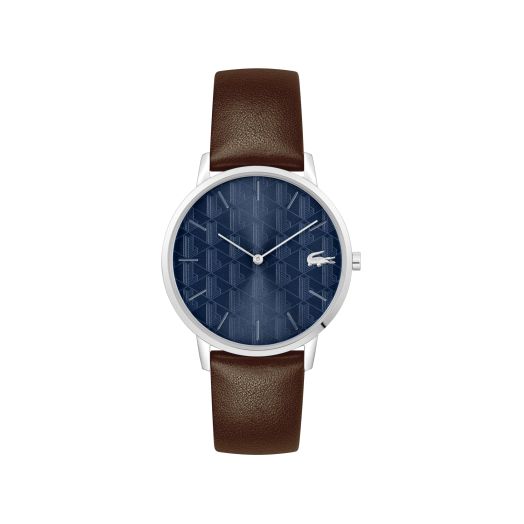 Lacoste Men's Crocorigin 2H Quartz Water-Resistant Fashion Watch with Brown Leather Strap, Model: 2011307