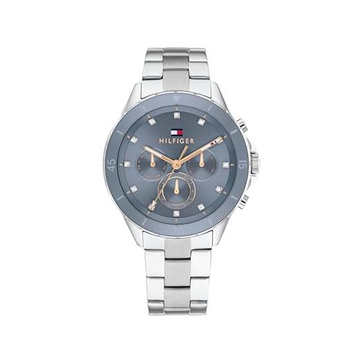 Tommy Hilfiger Womens Sporty Watch - Multifunction Stainless Steel Wristwatch - Water Resistant up to 5 ATM/50 Meters - Premium Fashion Timepiece for All Occasions - 40 mm