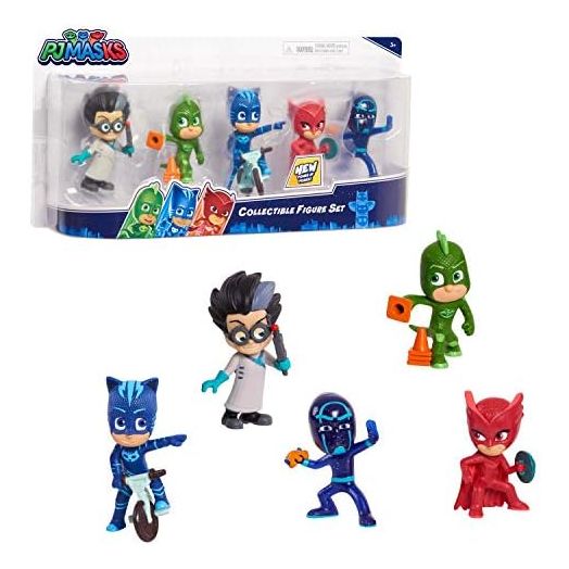 PJ MASKS Collectible 5-Piece Figure Set,Catboy, Owlette, Gekko, Romeo, and Night Ninja, Kids Toys for Ages 3 Up by Just Play
