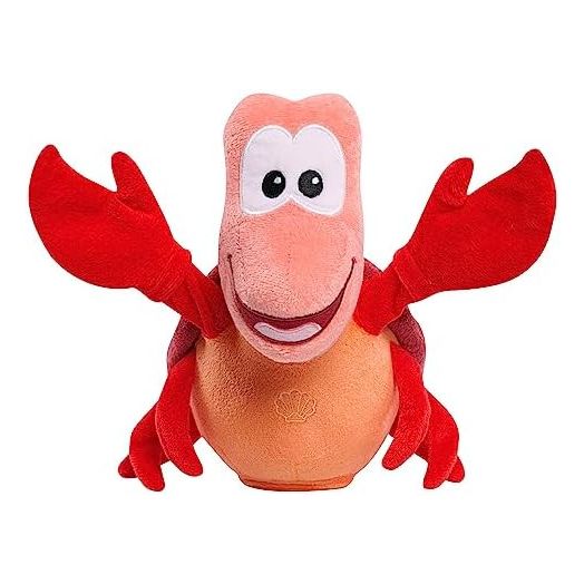 DISNEY PRINCESS Singing and Snapping Sebastian 10-inch Plush Stuffed Animal, Red Crab, Kids Toys for Ages 3 Up by Just Play
