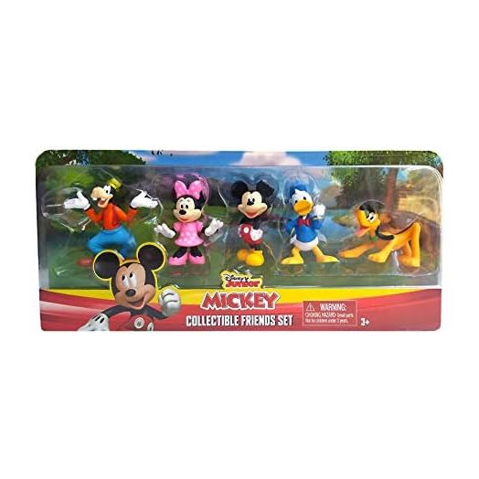 Disney Junior Mickey Mouse Collectible Friends Set - 5 Figures Including Mickey, Minnie, Donald, Goofy, and Pluto