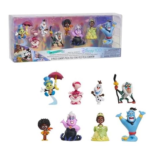Disney100 Years of Magical Moments, Limited Edition 8-piece Figure Set, Kids Toys for Ages 3 Up by Just Play