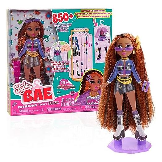 Just Play Style Bae Harper 10-Inch Fashion Doll and Accessories, 28-Pieces, Kids Toys for Ages 4 Up