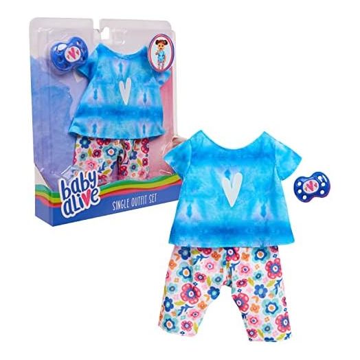 Baby Alive Single Outfit Set and Accessories, Tie Dye Tee, Fits Most 12" - 14" Dolls, Kids Toys for Ages 3 Up by Just Play