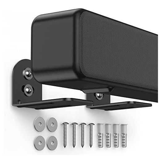 HomeMount Universal Soundbar Wall Mount - Adjustable Sound bar Mounts Mounting Shelf Stand Bracket for Samsung/TCL Channel Home Theater/LG/Vizio/Polk Audio/Klipsch/Insignia/JBL/Sony Sound Bars