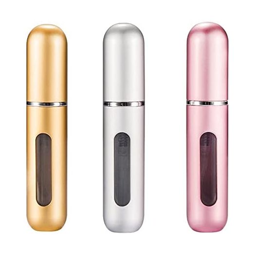 Portable Mini Refillable Perfume Empty Spray Bottle,3 Pcs Pack of 5ml Refillable Perfume Spray,Multicolor Perfume Spray, Scent Pump Case,for Traveling and Outgoing (2)
