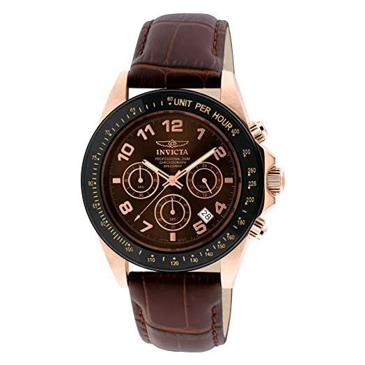 Invicta Men's 10712 Speedway Brown Dial Brown Leather Watch