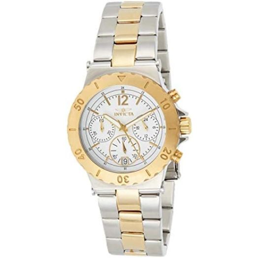 Invicta Women's 14855 Specialty Chronograph White Dial Two-Tone Watch