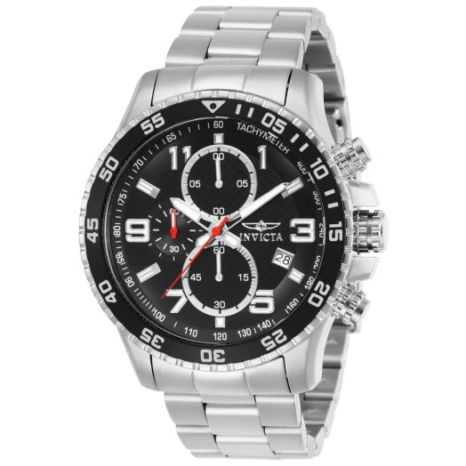 Invicta Men's 14875 Specialty Chronograph Black Textured Dial Stainless Steel Watch