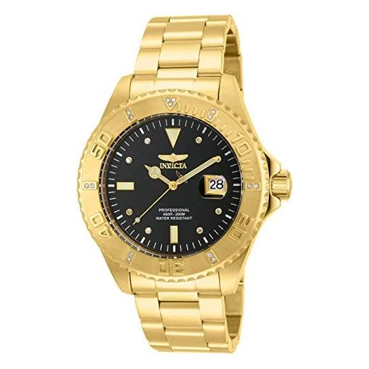 Invicta Men's 15286 "Pro Diver" 18k Yellow Gold Ion-Plated Stainless Steel and Diamond Accent Watch