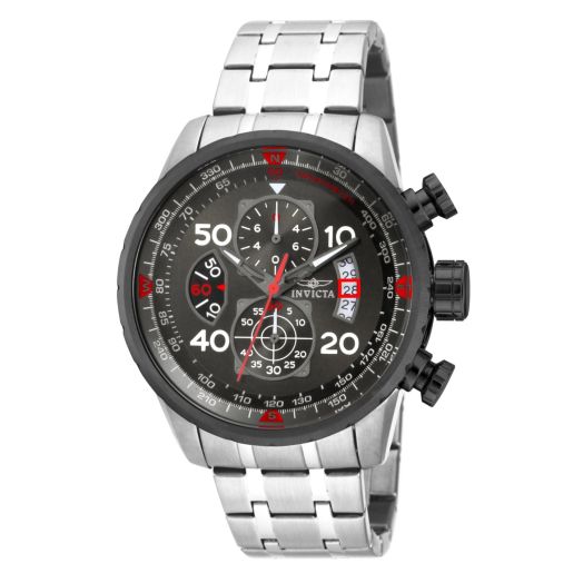 Invicta Men's Aviator Analog Display Japanese Quartz Silver Watch, Gold, Black (Model: 12704, 28898, 28899)