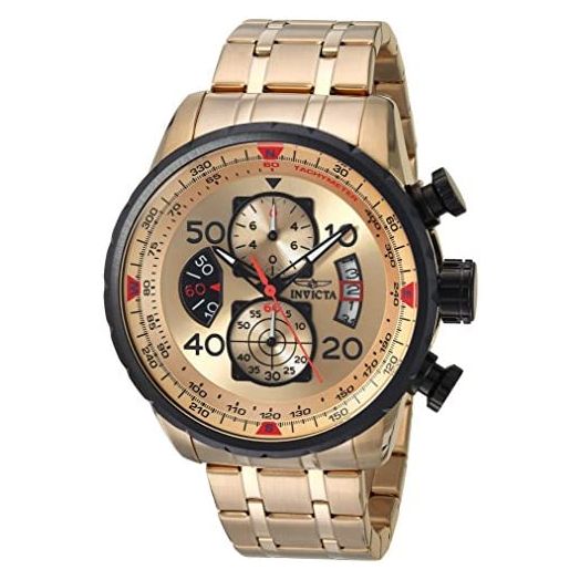 Invicta Men's 17205 AVIATOR Analog Display Japanese Quartz Gold Watch