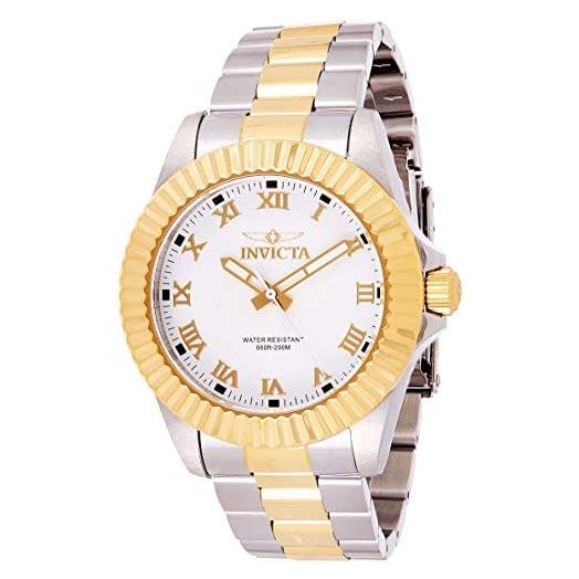Invicta Men's 16740 Pro Diver Two-Tone Stainless Steel White Dial Watch