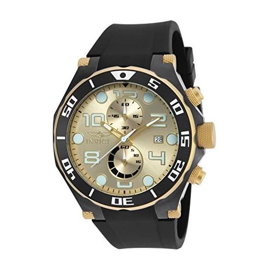 Invicta Men's 17815 Pro Diver Two-Tone Stainless Steel Watch with Black Band
