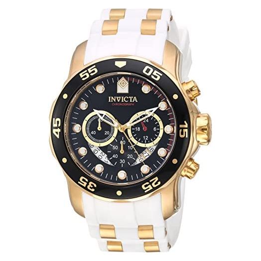 Invicta Men's Pro Diver Stainless Steel Quartz Watch with Silicone Strap, White, 1 (Model: 20289)