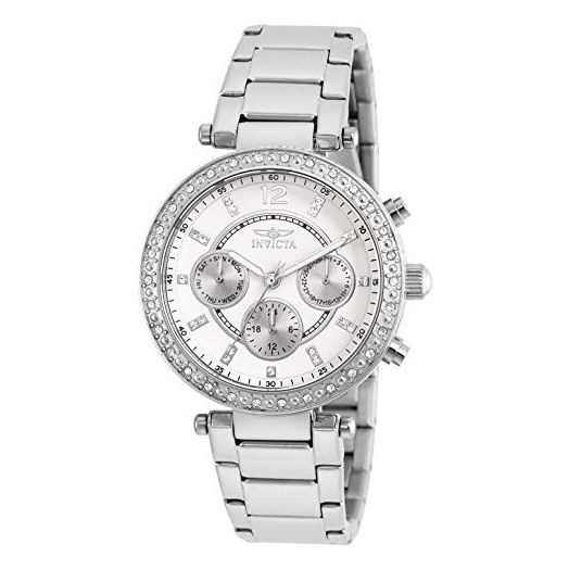Invicta Women's 21386 Angel Stainless Steel Crystal-Accented Bracelet Watch