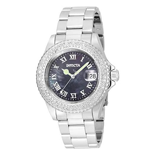 Invicta Women's Angel Quartz Watch with Stainless Steel Strap, Silver, 20 (Model: 21711)
