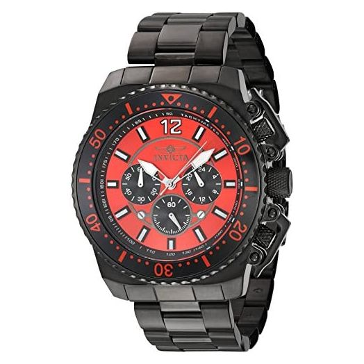 Invicta Men's Pro Diver Quartz Watch with Stainless-Steel Strap, Black, 24 (Model: 21958)