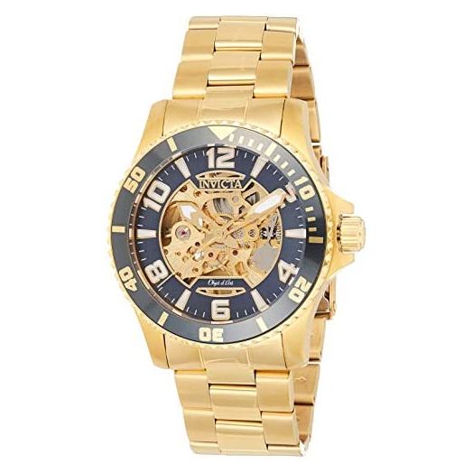 Invicta Men's Objet D Art Automatic-self-Wind 42mm Watch with Stainless-Steel Strap, Grey, Silver, Gold, Rose Gold, 22 (Model: 22606, 22605, 22604, 22603)