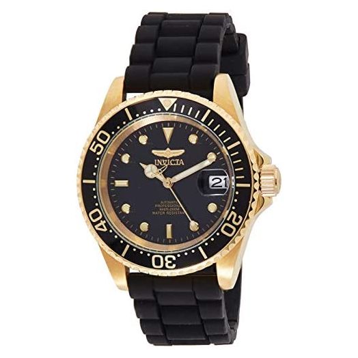 Invicta Men's Pro Diver Automatic Watch with Silicone Band, Black (Model 23681)