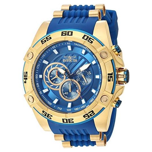 Invicta Men's Speedway Stainless Steel Quartz Watch with Silicone Strap, Blue, 26 (Model: 25508)