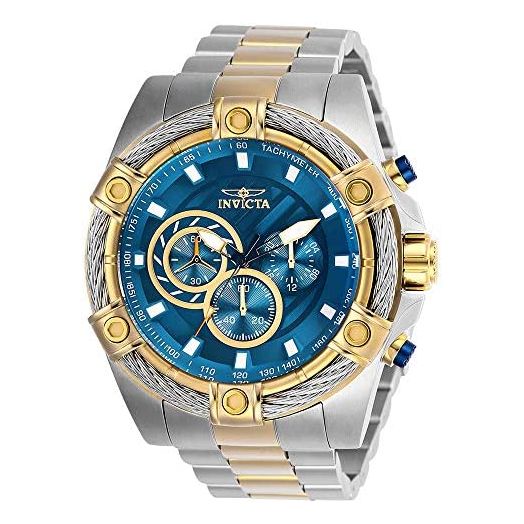 Invicta Men's 25522 Bolt Quartz Chronograph Blue Dial Watch, Two Tone