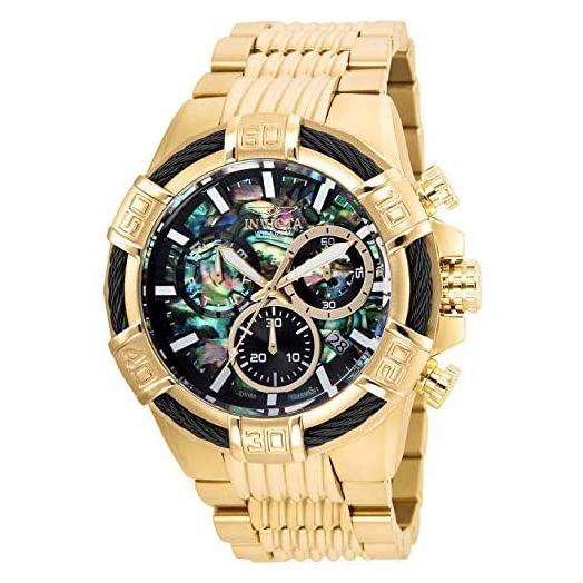 Invicta Men's Bolt Quartz Watch with Stainless Steel Strap, Gold, 30 (Model: 26541)