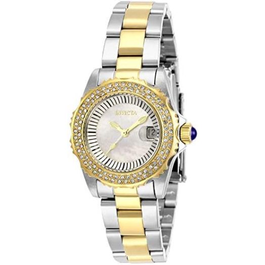 Invicta Women's Angel Quartz Watch with Stainless Steel Strap, Two Tone, 16 (Model: 28443)