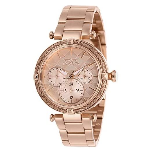 Invicta Women's Bolt Quartz Watch with Stainless-Steel Strap, Rose Gold, 18 (Model: 28961)