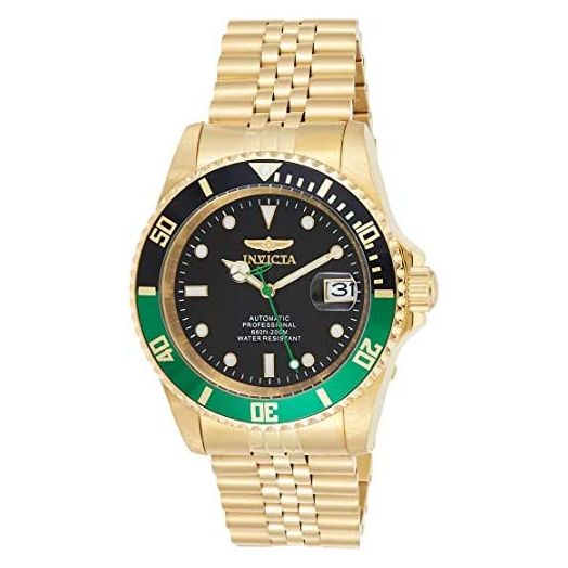 Invicta Men's Pro Diver Automatic Watch with Stainless Steel Strap, Gold, 22 (Model: 29184)