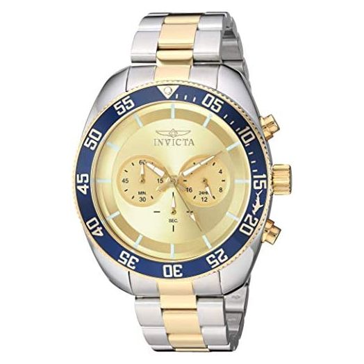 Invicta Men's Pro Diver Quartz Watch with Stainless Steel Strap, Two Tone, 24 (Model: 30057)