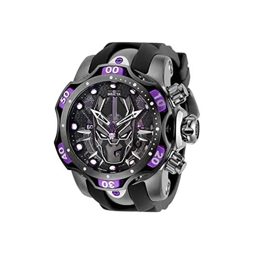 Invicta 30553 Men's Marvel Black Panther Rubber Strap Chrono Watch