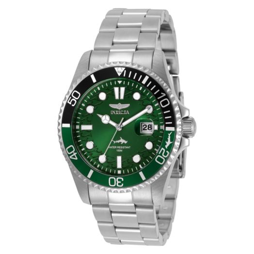 Invicta Pro Diver Men 43mm Stainless Steel Stainless Steel Green dial PC32 Quartz