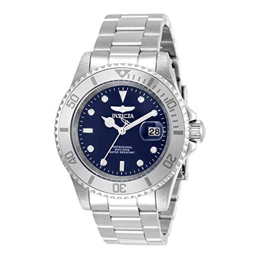 Invicta Men's Pro Diver Quartz Watch with Stainless Steel Strap, Silver, 20 (Model: 34023)