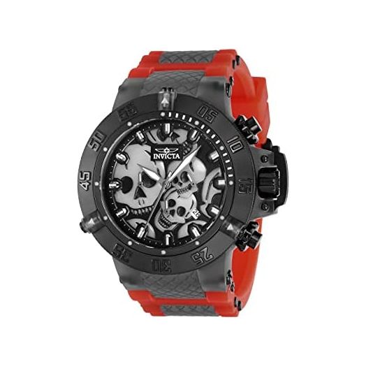 Invicta Subaqua Chronograph Quartz Black Dial Skull Men's Watch 37326