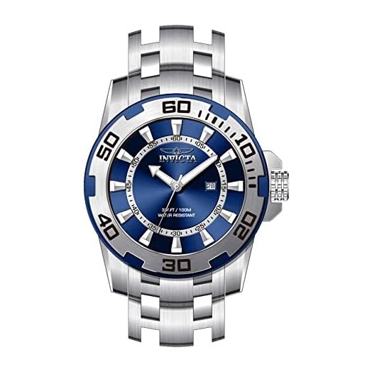 Invicta Men's Pro Diver Quartz Watch with Stainless Steel Strap, Silver, 26 (Model: 39108)