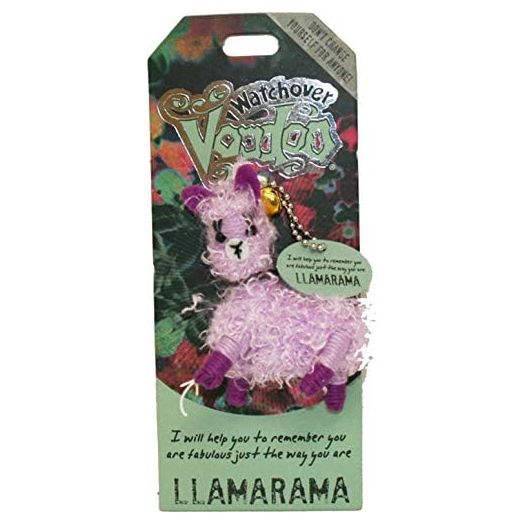 Watchover Voodoo - String Voodoo Doll Keychain – Novelty Voodoo Doll for Bag, Luggage or Car Mirror - LLamarama Voodoo Keychain, 5 inches