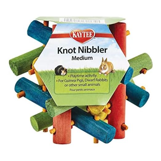 Kaytee Knot Nibbler Chew Toy for Pet Guinea Pigs, Dwarf Rabbits and Other Small Animals, Medium