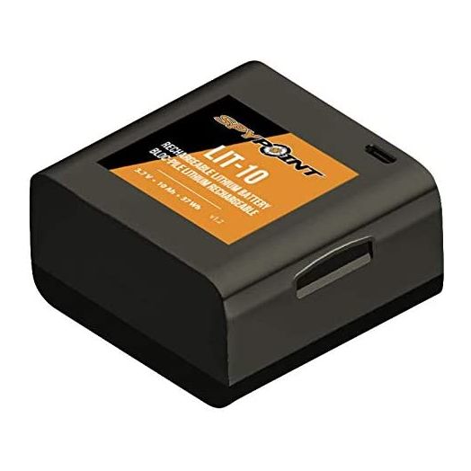 SPYPOINT LIT-10 Batterie au lithium rechargeable de 3,7 V pour caméras de chasse SPYPOINT LINK-MICRO et CELL-LINK 10 200 mAh avec câble d’alimentation de charge inclus